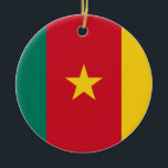 Keramisch Ornament, vlag van Kameroen Ornament<br><div class="desc">Keramisch Ornament,  vlag van Kameroen</div>