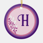 Keramisch Ornament - Voeg je initiaal toe - Paarse (Voorkant)