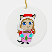 keramisch ornament voor chibi-catgirl (Voorkant)