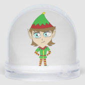keramisch ornament voor chibi-elf sneeuwbol (Achterkant)