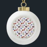 Keramisch Ornament voor kerstbedekking<br><div class="desc">Keramische kerstbal versiering decorate je mooie kerstboom met een soort aangepast versieringsmiddel. Iets voor iedereen, Maria lurdis afonso, https://www.zazzle.com/succeedinbeautybarb</div>