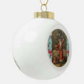 Keramisch Ornament voor kerstbedekking, Santa  (Links)