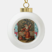 Keramisch Ornament voor kerstbedekking, Santa  (Voorkant)