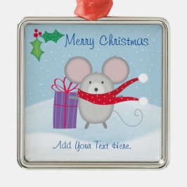 Keramisch Ornament voor prettige kerstmuis