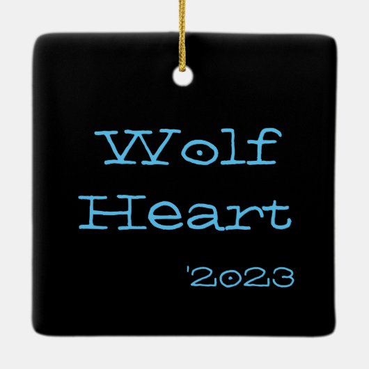 Keramisch Ornament - Wolf Heart (Achterkant)