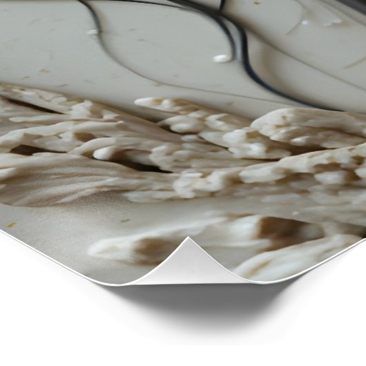 Keramisch portret met dauwkus perfect poster (Hoek)