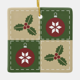 Keramisch quilt Ornament