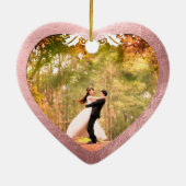 Keramisch Roos voor hartslag Gold + Gold Keramisch Ornament (Achterkant)