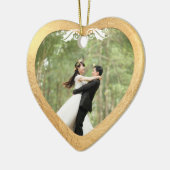 Keramisch Roos voor hartslag Gold + Gold Keramisch Ornament (Links)