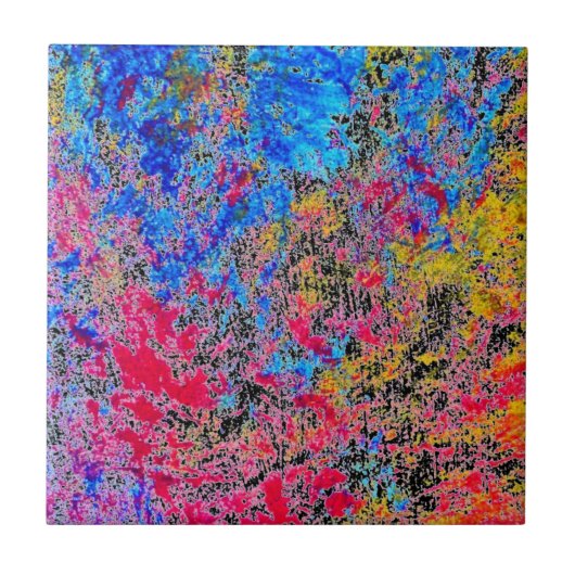 Keramisch schilderdewerk tegeltje (Voorkant)