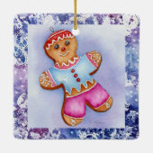 Keramisch sieraad "Gingerbrood Boy" Keramisch Ornament (Achterkant)