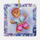 Keramisch sieraad "Gingerbrood Boy" Keramisch Ornament (Voorkant)