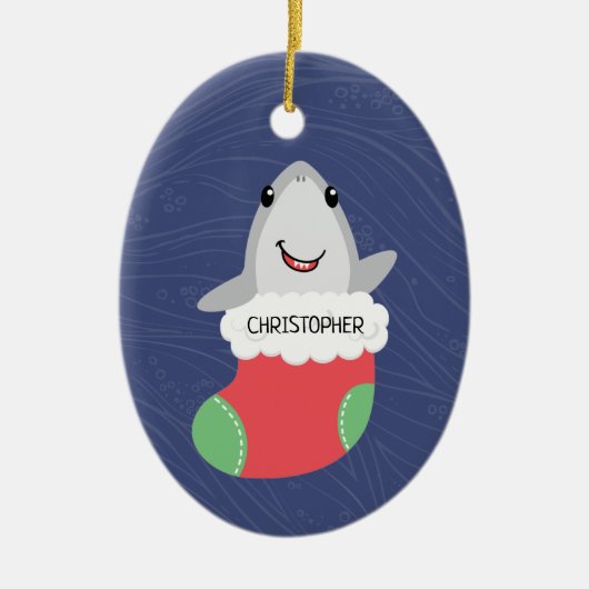 Keramisch sieremeel voor luiende haaien keramisch ornament (Voorkant)