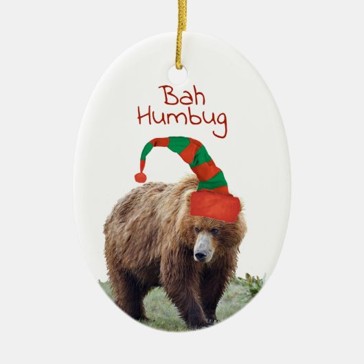 Keramisch siermiddel met grizzly-beren ornament (Voorkant)