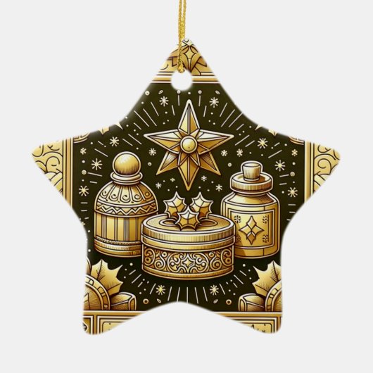 Keramisch ster ornament (Voorkant)