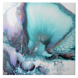 Keramisch tegel - Abstracte alcoholinkt Giclee Afd Tegeltje