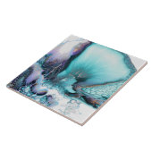 Keramisch tegel - Abstracte alcoholinkt Giclee Afd Tegeltje (Zijkant)