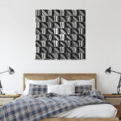 Keramisch tegelpatroon canvas afdruk (Insitu (Slaapkamer))