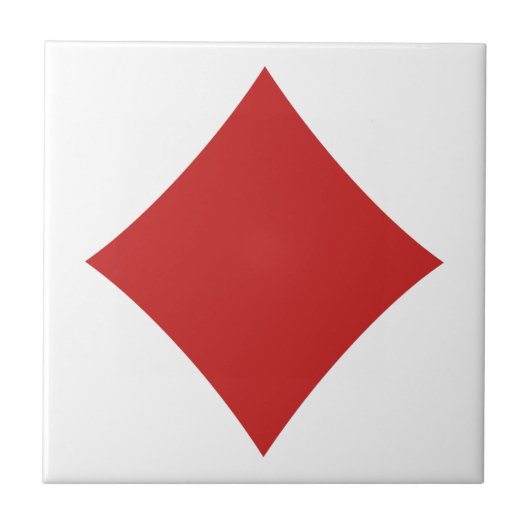 Keramisch tegels voor kaartspeler - Diamond Tegeltje (Voorkant)