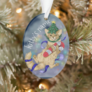 Keramisch versieringsmateriaal voor Kitty Cat Ornament