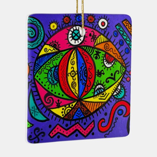 Keramisch vierkant keramisch ornament (Rechts)