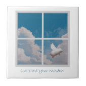 keramisch vliegend varken tegeltje (Voorkant)