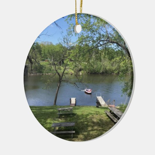 KERAMISCHE AANDUIDING "SUMMER IN THE LAKE" KERAMISCH ORNAMENT (Links)