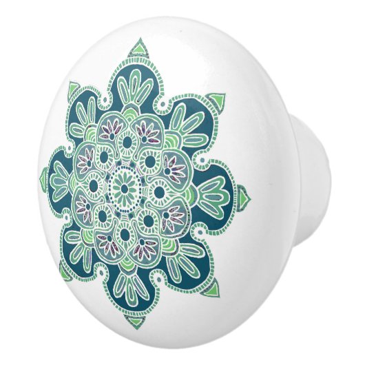 Keramische aantrekkingskracht/knop met groen medai keramische knop (Rechts)