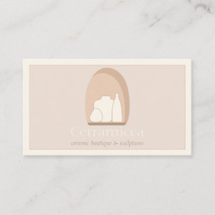 Keramische Aardewerk Handgemaakte Porseleinen Beel Visitekaartje