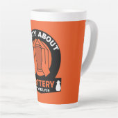 keramische aardewerk maker latte mok (Rechterhoek)