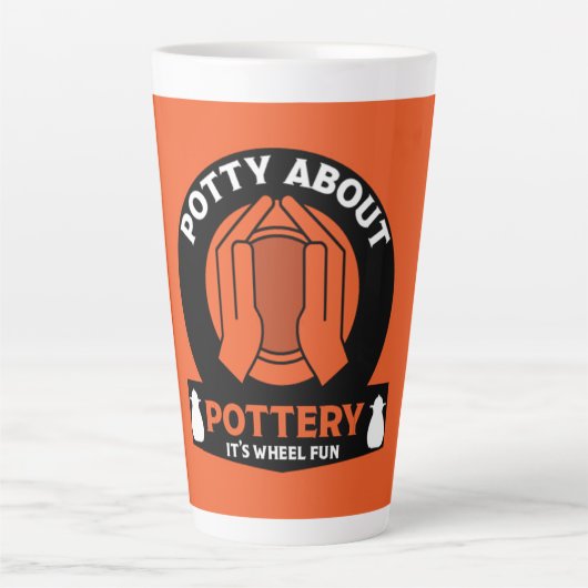 keramische aardewerk maker latte mok (Voorkant)