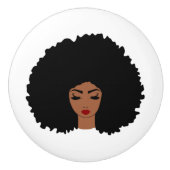 Keramische afro deurknop keramische knop (Voorkant)