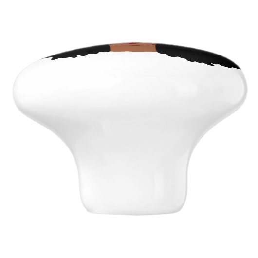 Keramische afro deurknop knop (Zijkant)