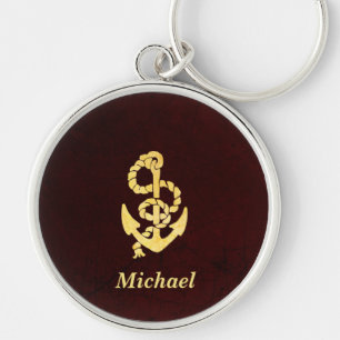  keramische anker-krakerleder sleutelhanger