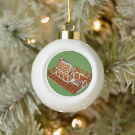 Keramische Bal Kerst Ornament Kerstman Huis