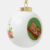 Keramische Bal Kerst Ornament Kerstman Huis (Links)