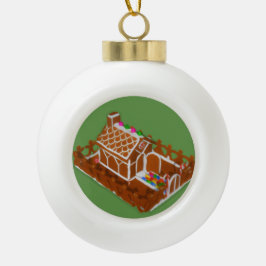 Keramische Bal Kerst Ornament Kerstman Huis
