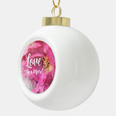 Keramische bal kerstversiering - "Love You More" Ornament (Rechts)