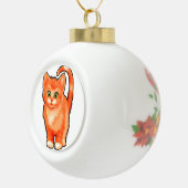 Keramische bal opknoping Kerstmis kitten decoratie (Rechts)