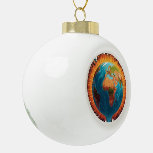 Keramische balkversiering bal ornament (Links)