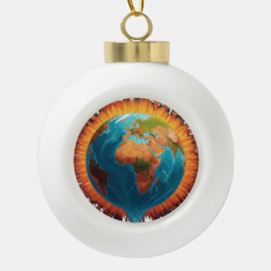 Keramische balkversiering bal ornament