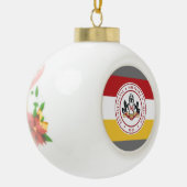 * Keramische balkversiering met PMC-vlag-logo Bal Ornament (Links)