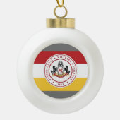 * Keramische balkversiering met PMC-vlag-logo Bal Ornament (Voorkant)