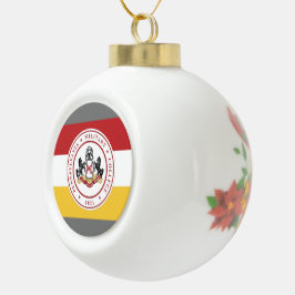 * Keramische balkversiering met PMC-vlag-logo Keramische Bal Ornament