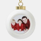 Keramische balkversiering, voeg uw foto toe keramische bal ornament (Voorkant)