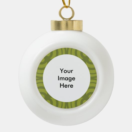 Keramische Ball Green Lijst Ornament! Bal Ornament (Voorkant)