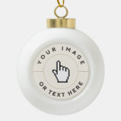 Keramische Ball Ornament - Aangepast (voeg afbeeld (Voorkant)