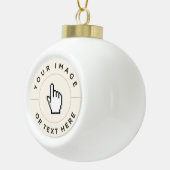 Keramische Ball Ornament - Aangepast (voeg afbeeld (Rechts)