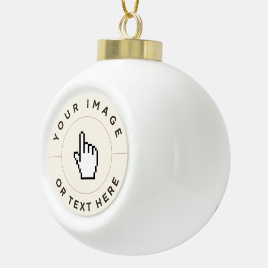 Keramische Ball Ornament - Aangepast (voeg afbeeld (Rechts)