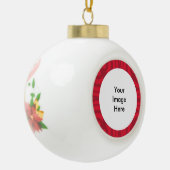 Keramische Ball Red Lijst Ornament! Bal Ornament (Links)